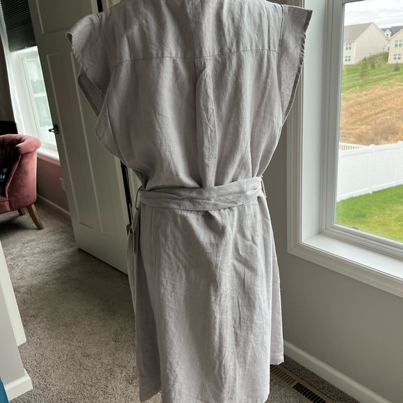 NWT Nicole Miller M Linen-Viscose Shirt Dress - Picture 5 of 8